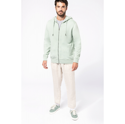Sudadera ecorresponsable french terry - capucha y cremallera - Unisex