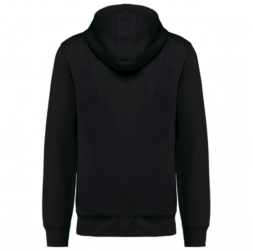 black Sudadera ecorresponsable french terry - capucha y cremallera - Unisex