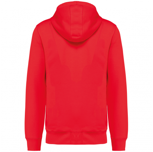 red Sudadera ecorresponsable french terry - capucha y cremallera - Unisex