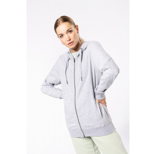 Sudadera ecorresponsable french terry - capucha y cremallera - Unisex