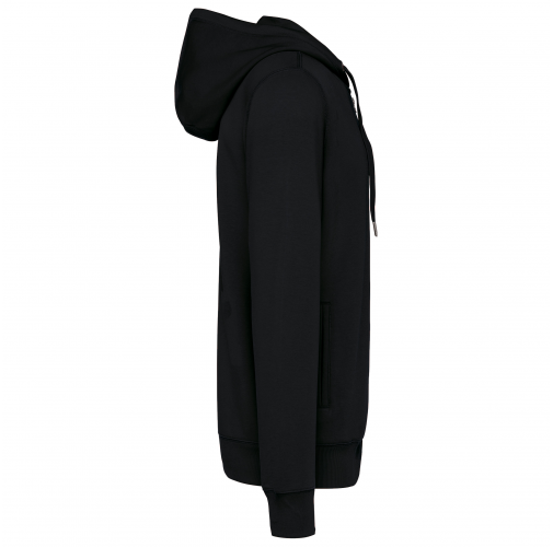 black Sudadera ecorresponsable french terry capucha - Unisex