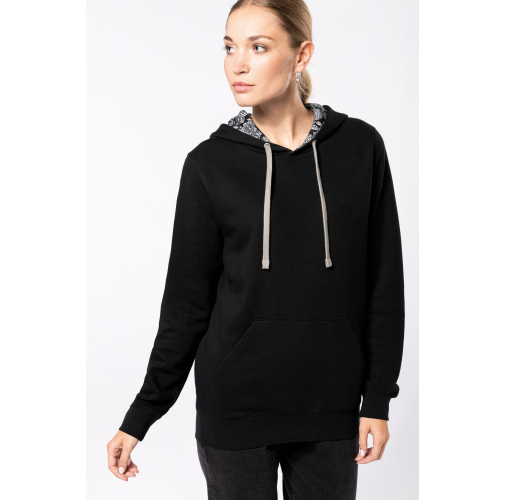 Sudadera con capucha de forro contrastado - Unisex