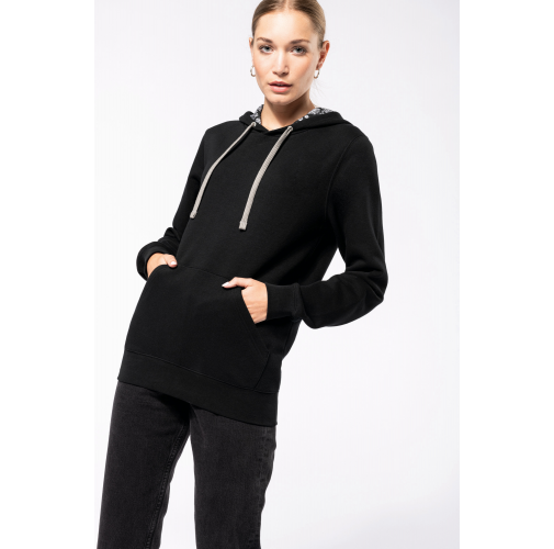 Sudadera con capucha de forro contrastado - Unisex