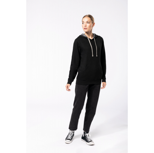 Sudadera con capucha de forro contrastado - Unisex