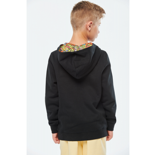 Sudadera con capucha de forro contrastado infantil