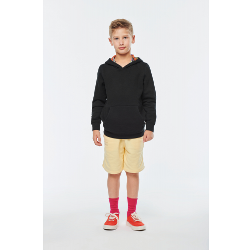 Sudadera con capucha de forro contrastado infantil
