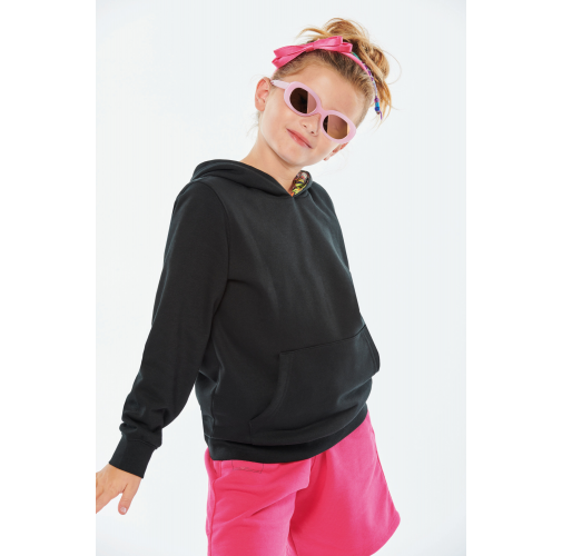 Sudadera con capucha de forro contrastado infantil