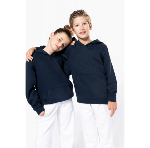 Sudadera con capucha de forro contrastado infantil
