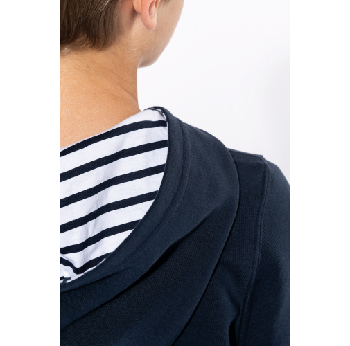 Sudadera con capucha de forro contrastado infantil