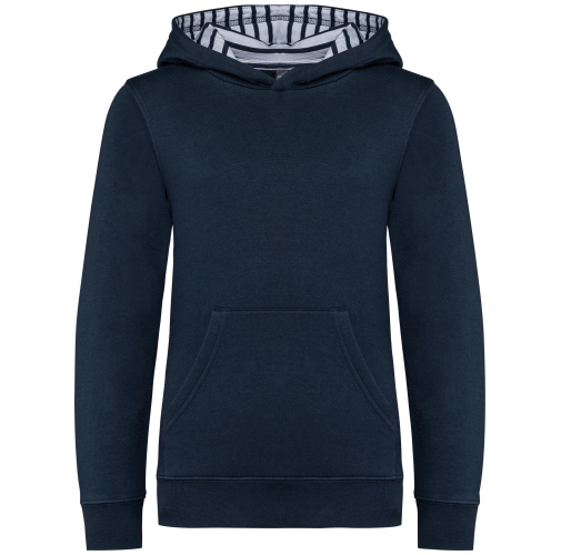 Sudadera con capucha de forro contrastado infantil
