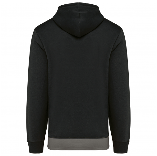 black / white / basalt grey Sudadera tricolor con capucha unisex