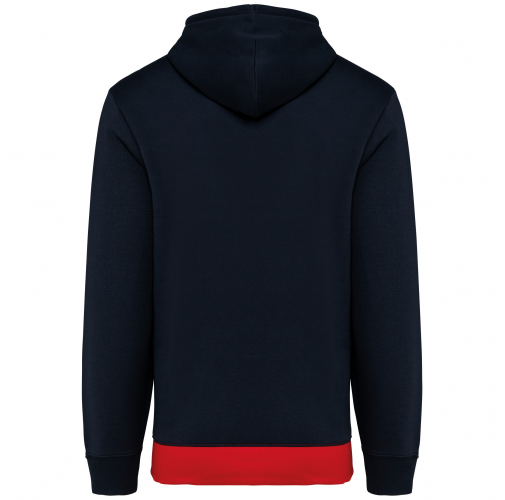 navy / white / red Sudadera tricolor con capucha unisex
