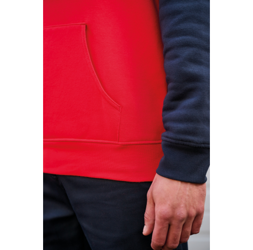 Sudadera tricolor con capucha unisex
