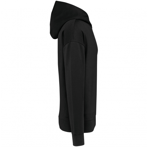 black Sudadera de felpa oversize con capucha unisex