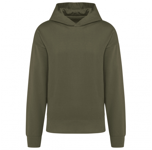 light khaki Sudadera de felpa oversize con capucha unisex