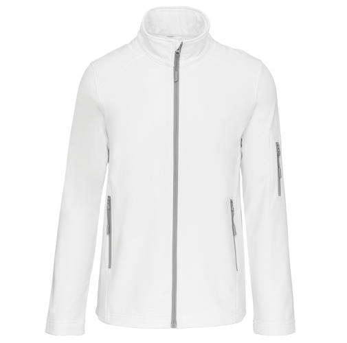 white Chaqueta softshell hombre