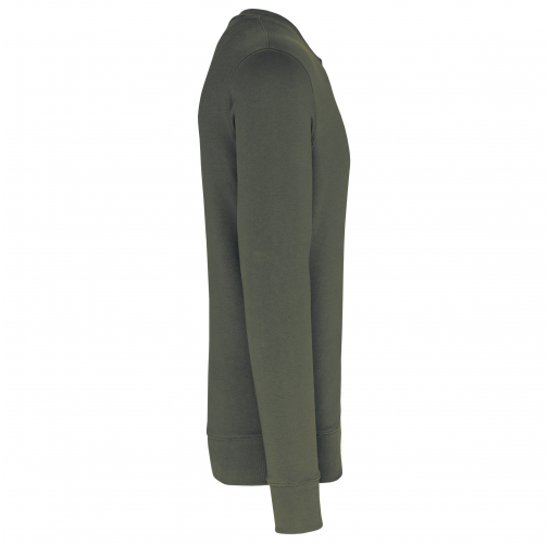 dark khaki Sudadera ecorresponsable de cuello redondo unisex