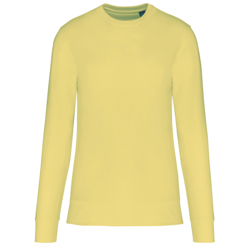 lemon yellow Sudadera ecorresponsable de cuello redondo unisex