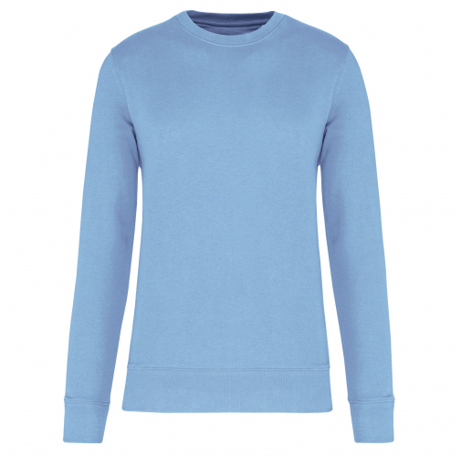 sky blue Sudadera ecorresponsable de cuello redondo unisex