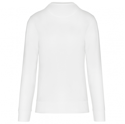 white Sudadera ecorresponsable de cuello redondo unisex