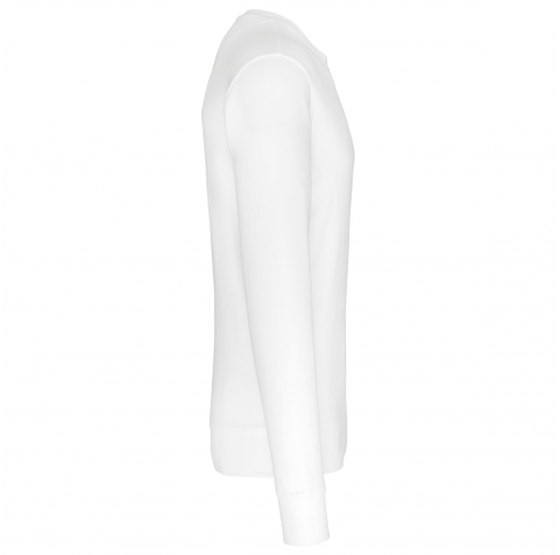 white Sudadera ecorresponsable de cuello redondo unisex