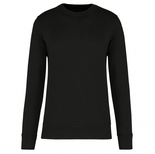 black Sudadera cuello redondo ecorresponsable niños