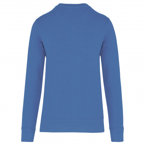 light royal blue Sudadera cuello redondo ecorresponsable niños