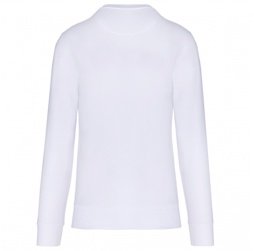 white Sudadera cuello redondo ecorresponsable niños