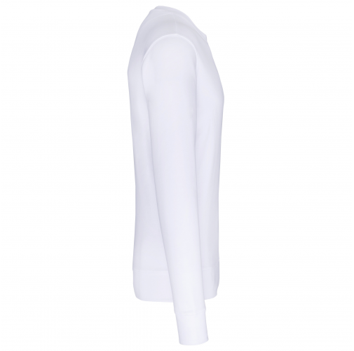 white Sudadera cuello redondo ecorresponsable niños