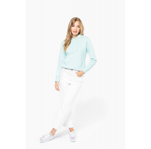 Sudadera capucha ecorresponsable mujer