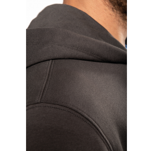 Sudadera con capucha y cremallera ecorresponsable hombre