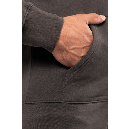 Sudadera con capucha y cremallera ecorresponsable hombre