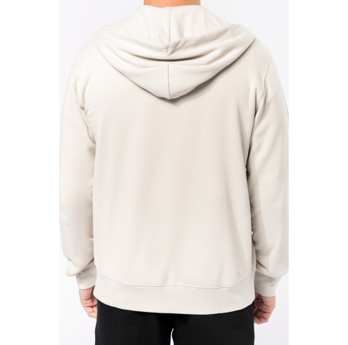 Sudadera con capucha y cremallera ecorresponsable hombre