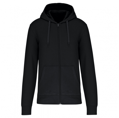 black Sudadera con capucha y cremallera ecorresponsable hombre