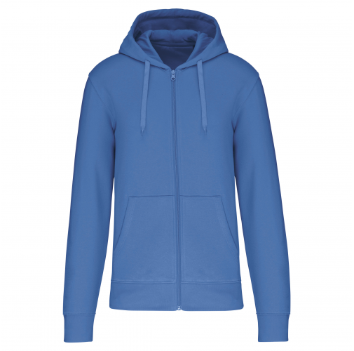 light royal blue Sudadera con capucha y cremallera ecorresponsable hombre