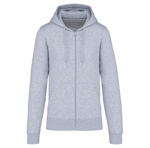oxford grey Sudadera con capucha y cremallera ecorresponsable hombre