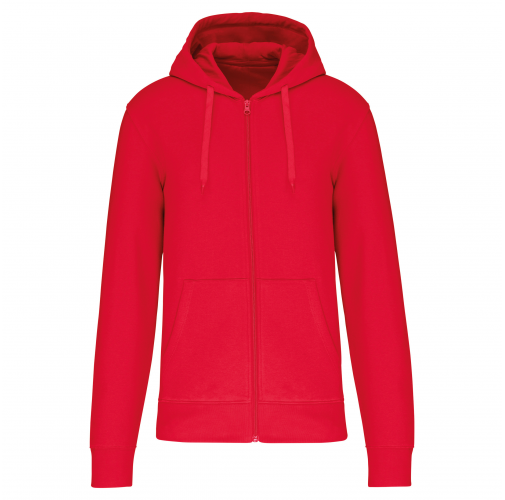 red Sudadera con capucha y cremallera ecorresponsable hombre