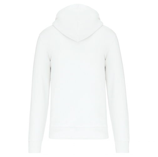 white Sudadera con capucha y cremallera ecorresponsable hombre