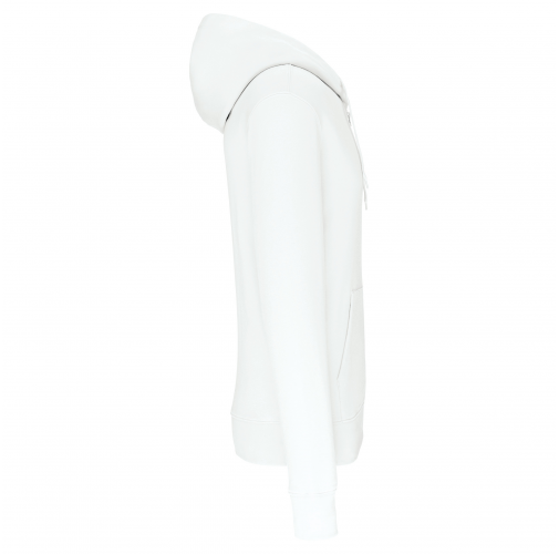 white Sudadera con capucha y cremallera ecorresponsable hombre