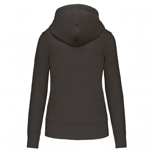dark grey Sudadera con capucha y cremallera ecorresponsable mujer