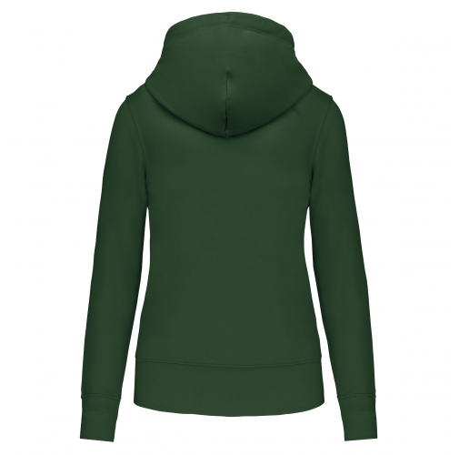 forest green Sudadera con capucha y cremallera ecorresponsable mujer