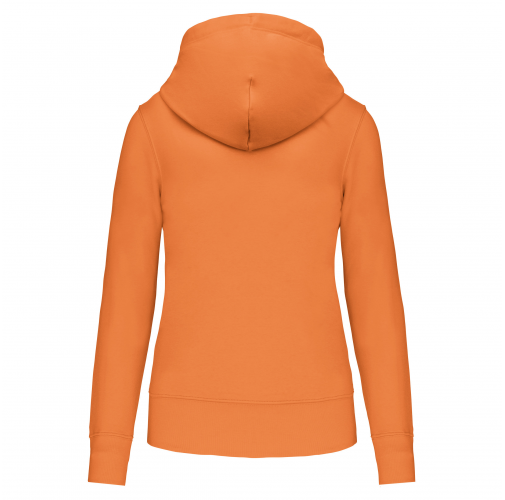 light orange Sudadera con capucha y cremallera ecorresponsable mujer