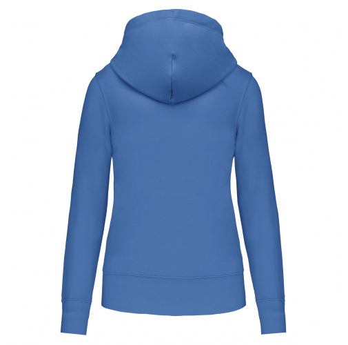 light royal blue Sudadera con capucha y cremallera ecorresponsable mujer