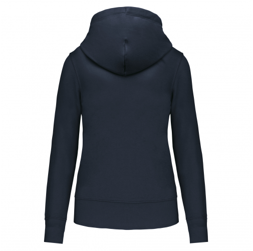 navy Sudadera con capucha y cremallera ecorresponsable mujer