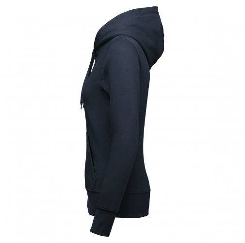 navy Sudadera con capucha y cremallera ecorresponsable mujer