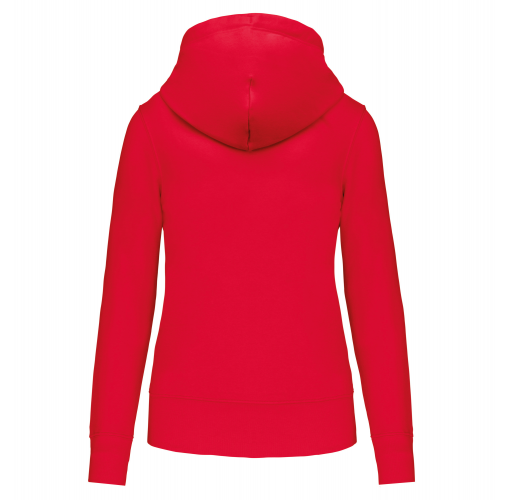 red Sudadera con capucha y cremallera ecorresponsable mujer