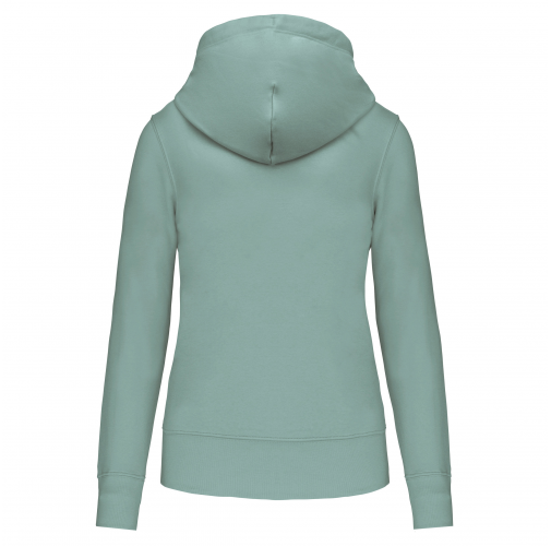 sage Sudadera con capucha y cremallera ecorresponsable mujer