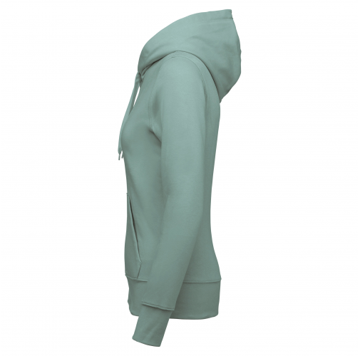 sage Sudadera con capucha y cremallera ecorresponsable mujer