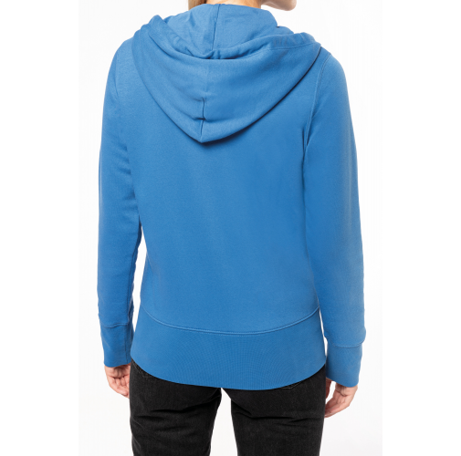 Sudadera con capucha y cremallera ecorresponsable mujer