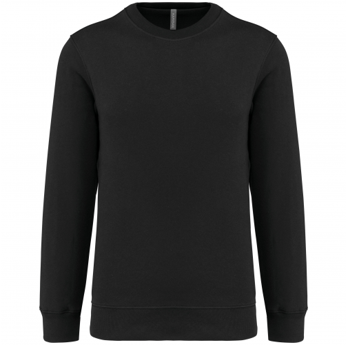 black Sudadera cuello redondo 80/20 unisex